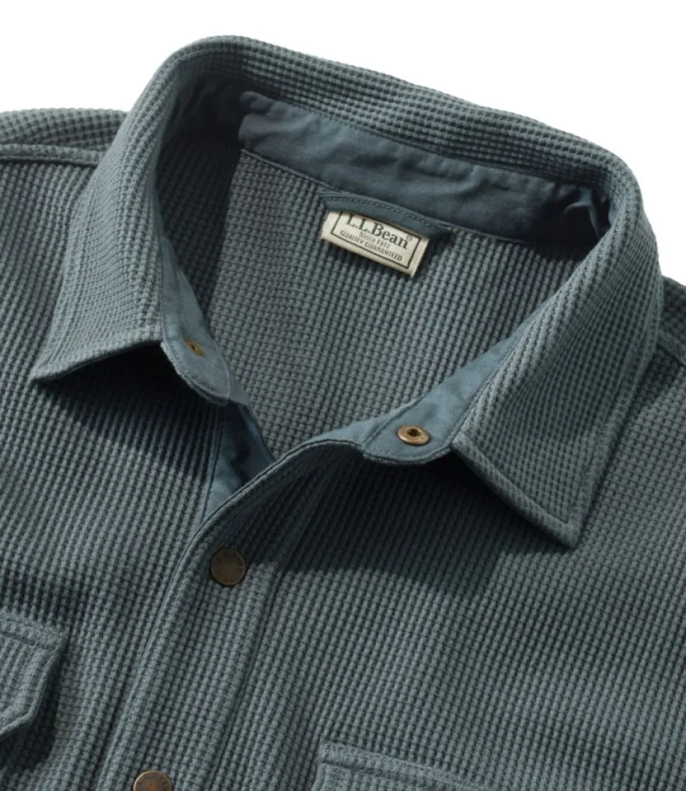 New L.L.Bean "Men's BeanBuilt Waffle Overshirt, Traditional Untucked Fit"