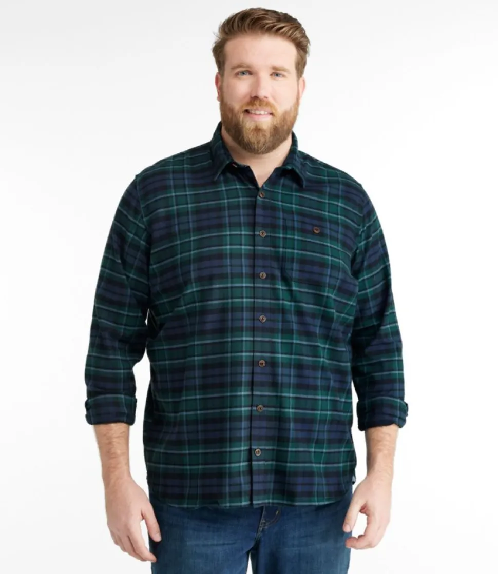 Clearance L.L.Bean "Men's BeanFlex® All-Season Flannel Shirt, Traditional Untucked Fit, Long-Sleeve"