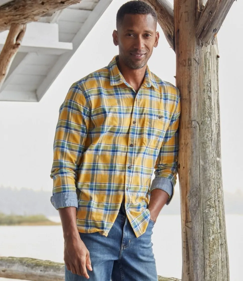 Clearance L.L.Bean "Men's BeanFlex® All-Season Flannel Shirt, Traditional Untucked Fit, Long-Sleeve"