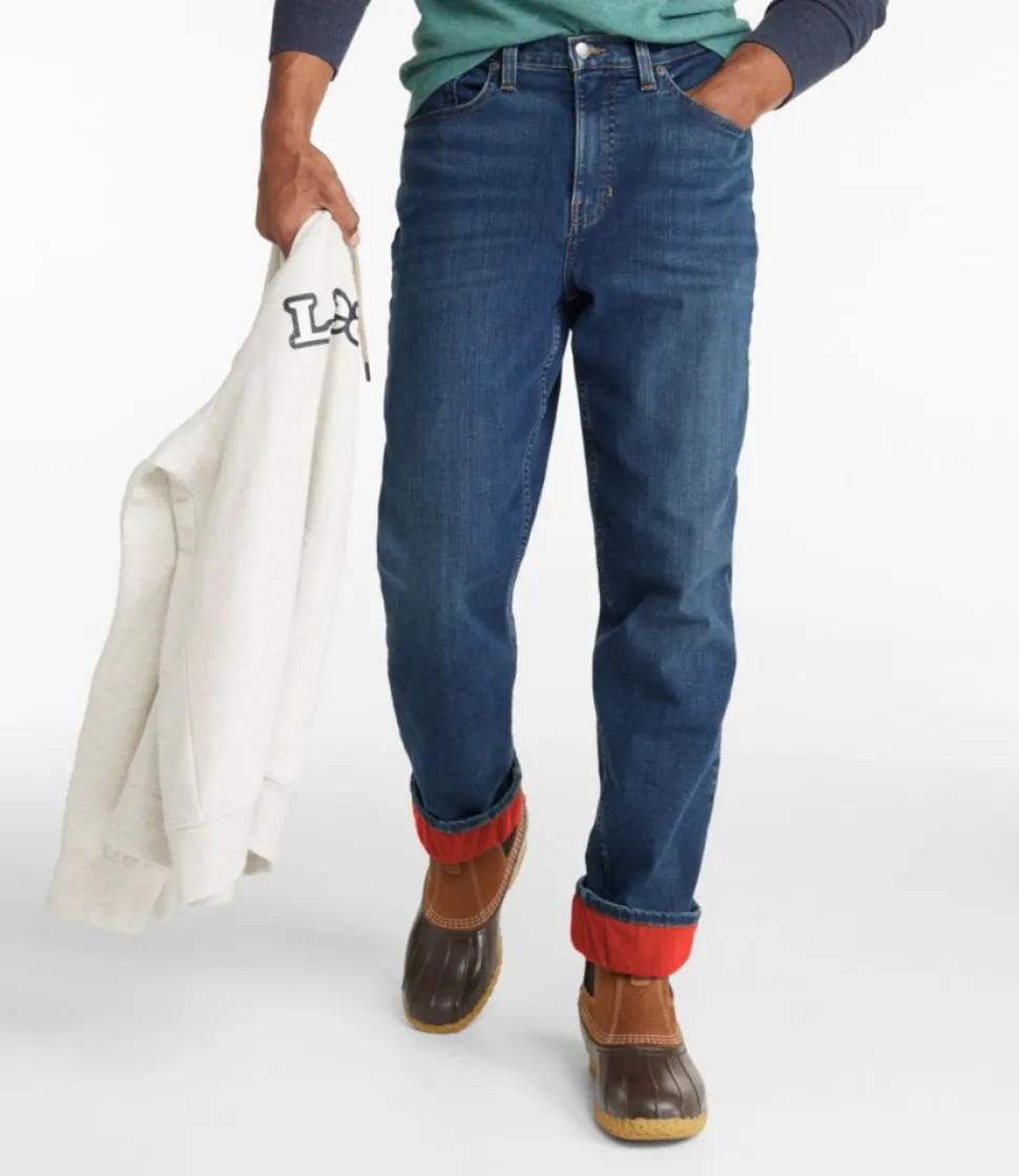 Store L.L.Bean "Men's BeanFlex® Jeans, Classic Fit, Fleece-Lined" DarkVintage