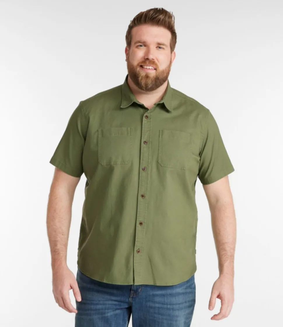 Flash Sale L.L.Bean "Men's BeanFlex® Twill Shirt, Traditional Untucked Fit, Short-Sleeve"