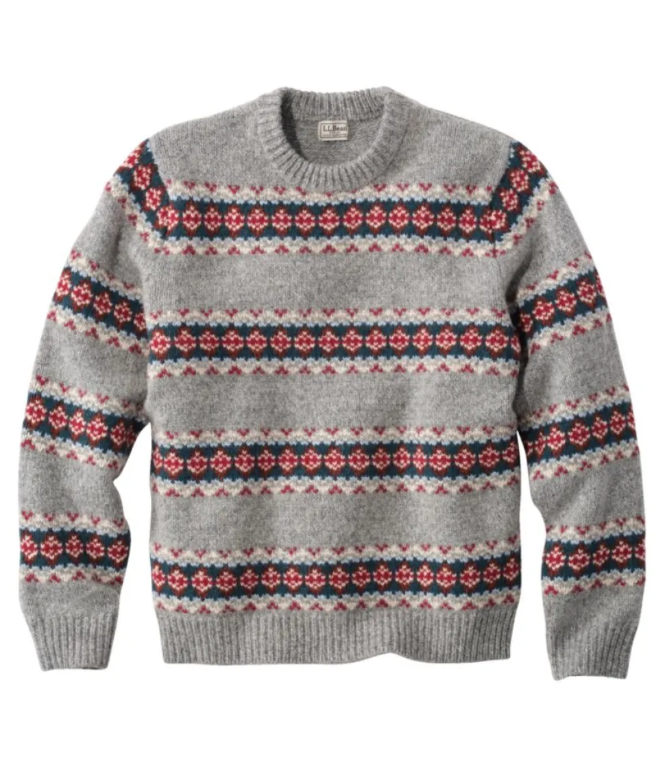 Online L.L.Bean "Men's Bean's Classic Ragg Wool Sweater, Crewneck, Fair Isle"