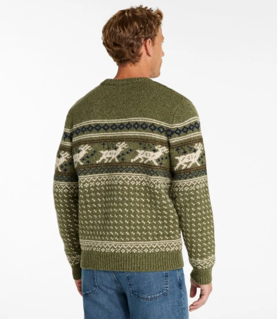 Online L.L.Bean "Men's Bean's Classic Ragg Wool Sweater, Crewneck, Fair Isle"
