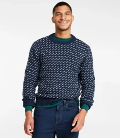 Best Sale L.L.Bean "Men's Bean's Classic Ragg Wool Sweater, Crewneck, Bird's-Eye"