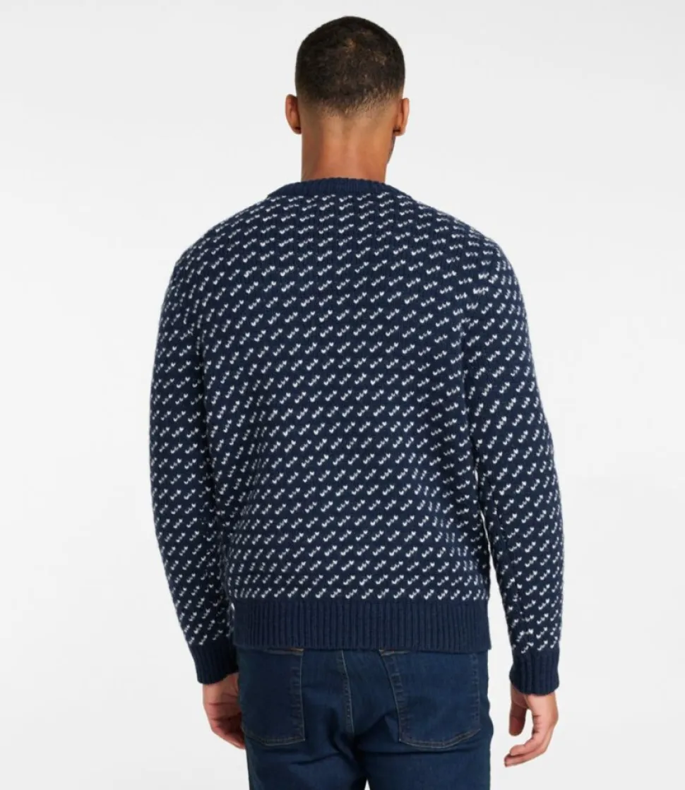 Best Sale L.L.Bean "Men's Bean's Classic Ragg Wool Sweater, Crewneck, Bird's-Eye"