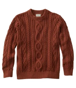 Outlet L.L.Bean "Men's Bean's Heritage Soft Cotton Fisherman Sweater, Crewneck"
