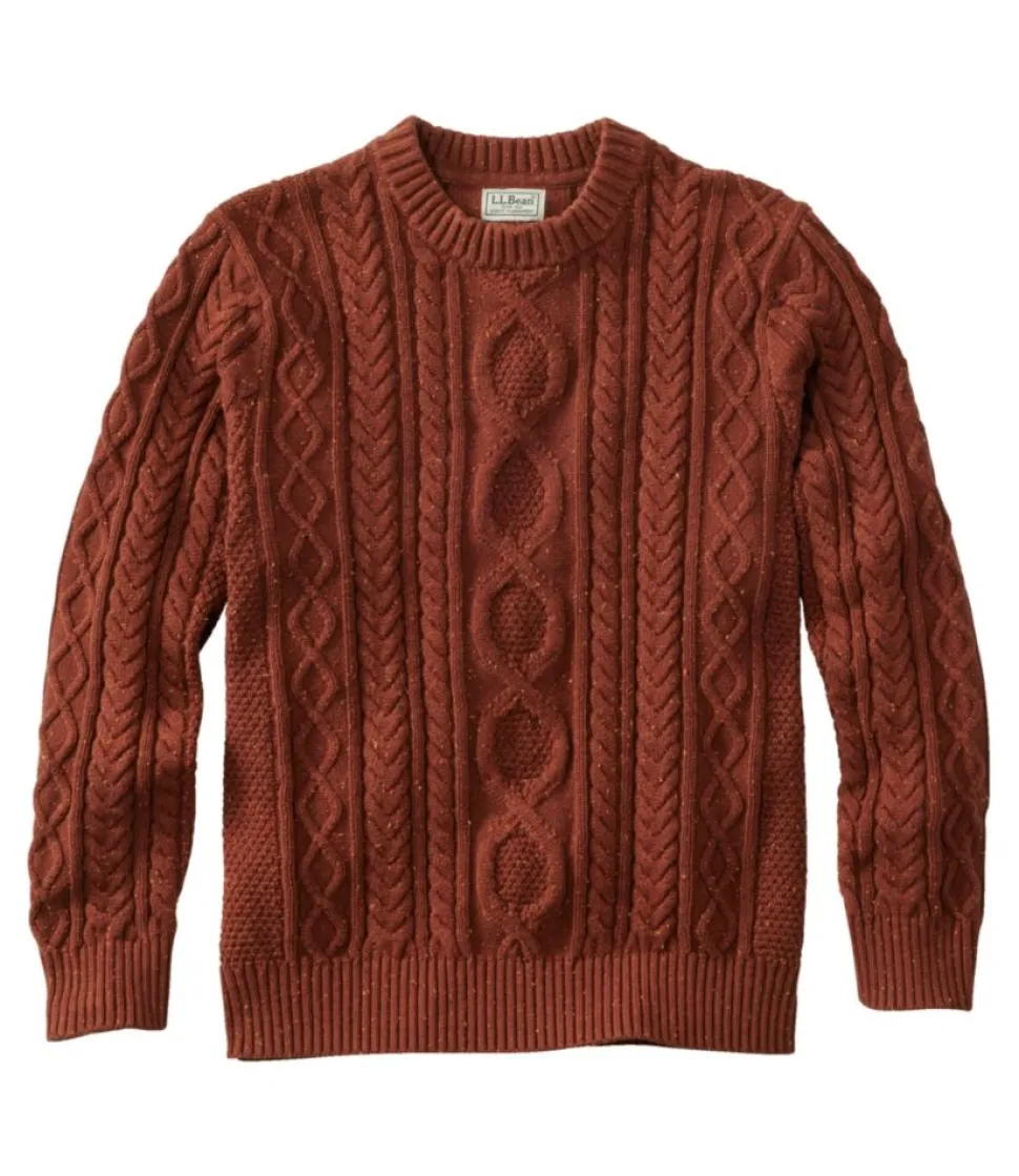 Outlet L.L.Bean "Men's Bean's Heritage Soft Cotton Fisherman Sweater, Crewneck"