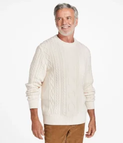 Outlet L.L.Bean "Men's Bean's Heritage Soft Cotton Fisherman Sweater, Crewneck"