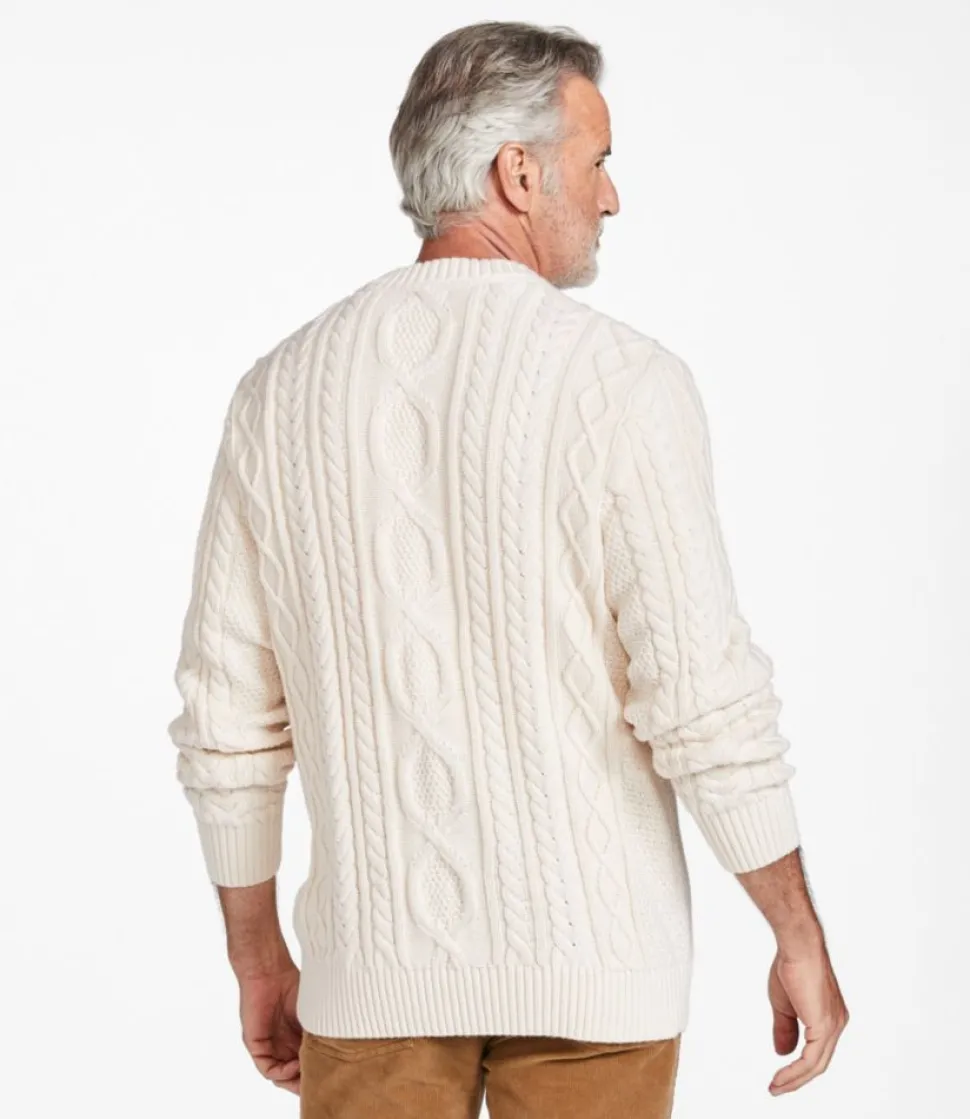 Outlet L.L.Bean "Men's Bean's Heritage Soft Cotton Fisherman Sweater, Crewneck"