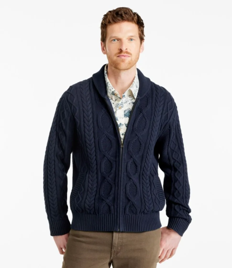 Flash Sale L.L.Bean "Men's Bean's Heritage Soft Cotton Fisherman Sweater, Full-Zip"