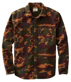 Flash Sale L.L.Bean "Men's Bean's Moleskin Shirt, Slightly Fitted Untucked Fit, Print" AllspiceCamo