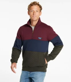 Store L.L.Bean "Men's Bean's Quilted Sweatshirt, Mockneck, Colorblock"
