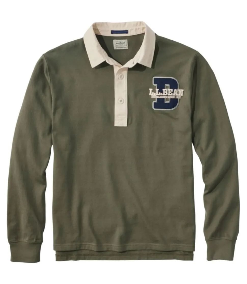 Cheap L.L.Bean "Men's Bean's Vintage Soft Rugby, Embroidered" DustyOliveEmbroideryPatch