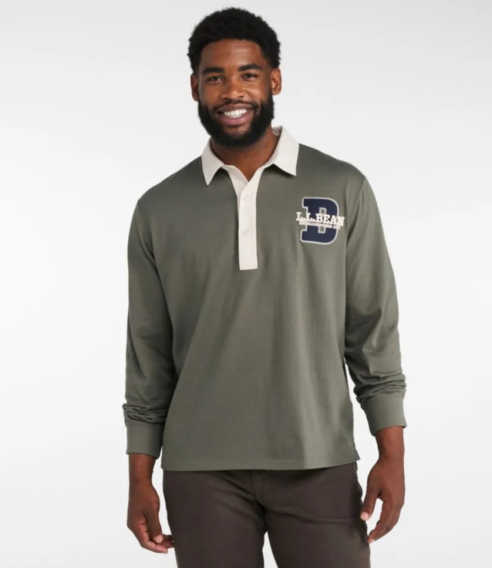 Cheap L.L.Bean "Men's Bean's Vintage Soft Rugby, Embroidered" DustyOliveEmbroideryPatch