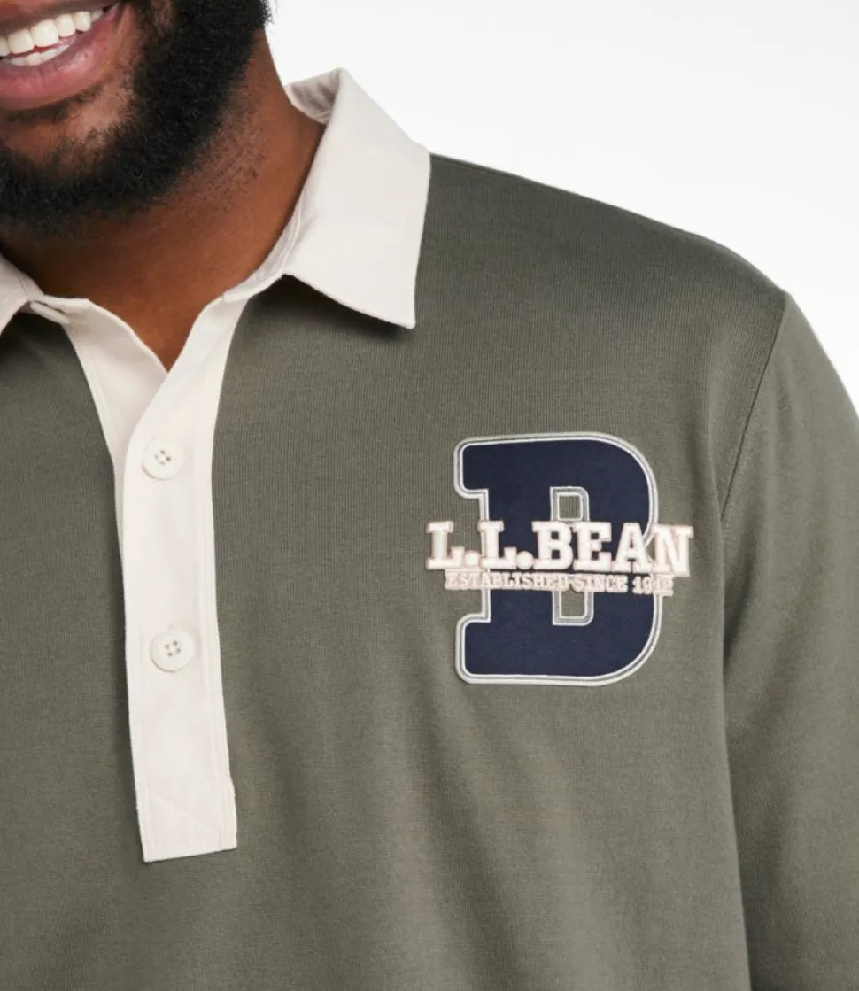 Cheap L.L.Bean "Men's Bean's Vintage Soft Rugby, Embroidered" DustyOliveEmbroideryPatch