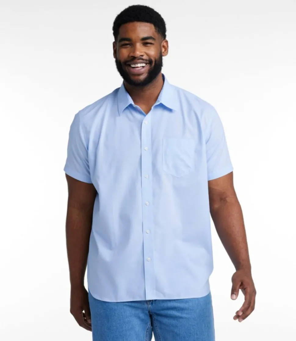 Store L.L.Bean "Men's Bean's Wrinkle-Free Everyday Shirt, Traditional Untucked Fit, Short-Sleeve" SunlitCoral