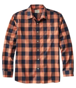 Outlet L.L.Bean "Men's Bean's Wrinkle-Free Everyday Shirt, Traditional Untucked Fit, Plaid, Long-Sleeve"