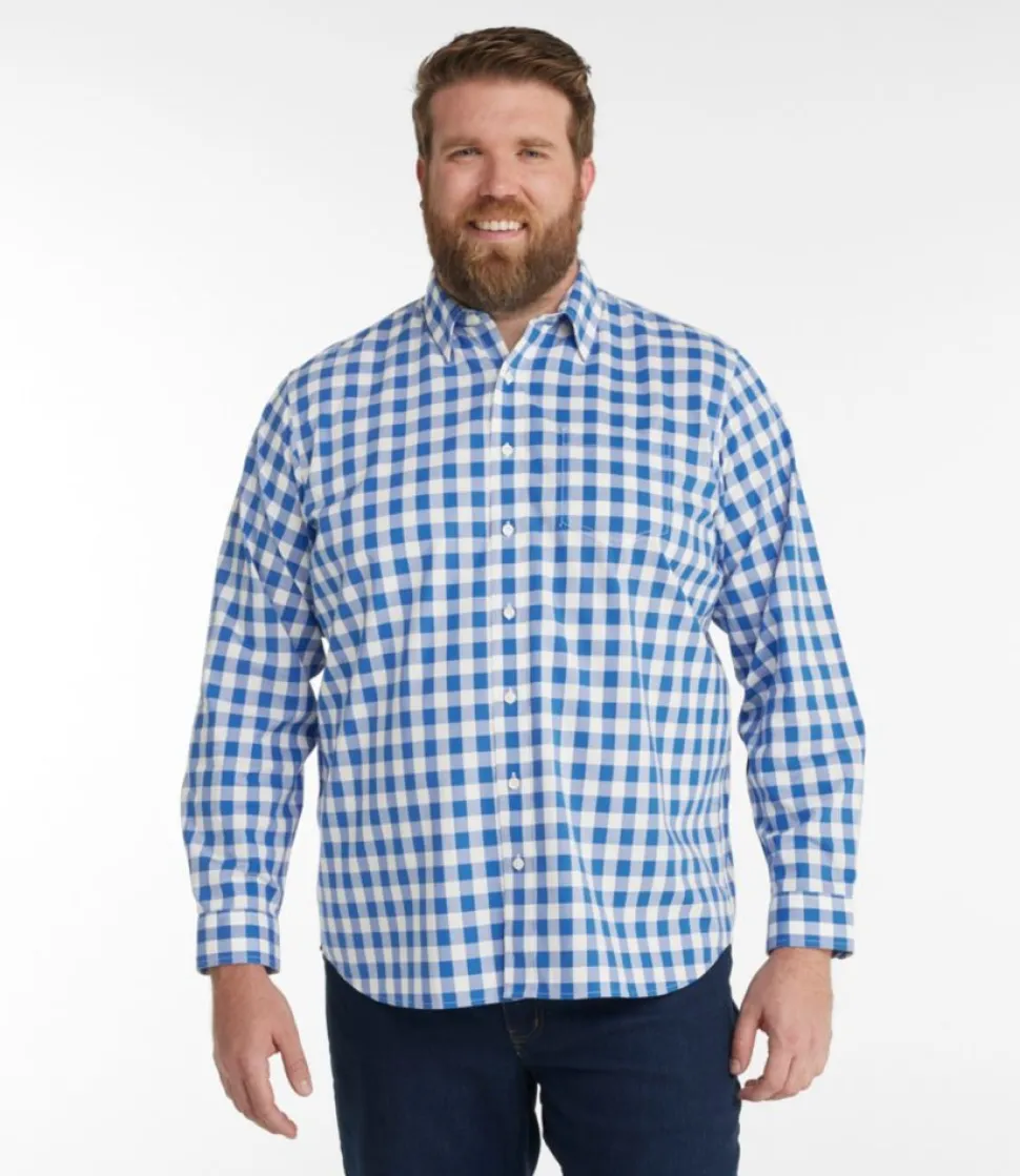 Outlet L.L.Bean "Men's Bean's Wrinkle-Free Everyday Shirt, Traditional Untucked Fit, Plaid, Long-Sleeve"