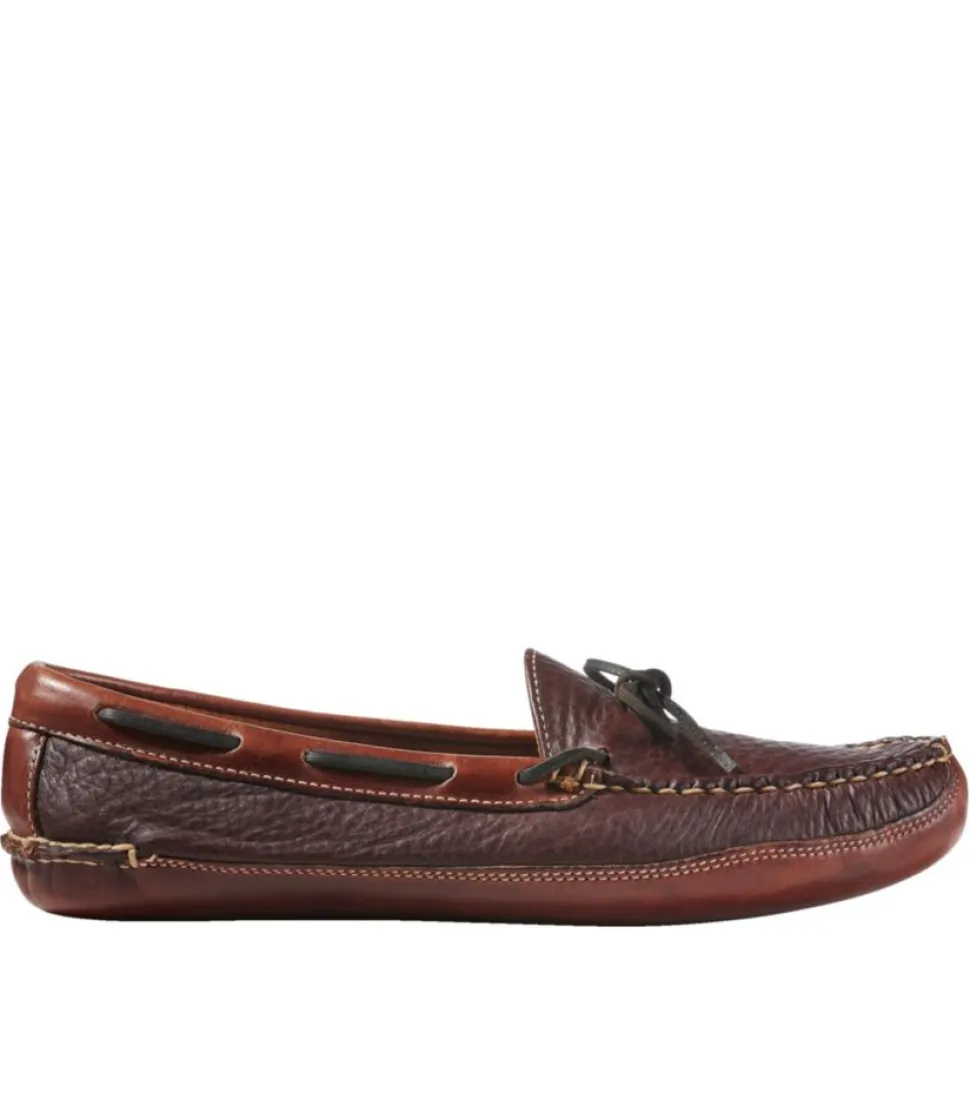 Cheap L.L.Bean "Men's Bison Double-Sole Slippers, Leather-Lined" Raisin