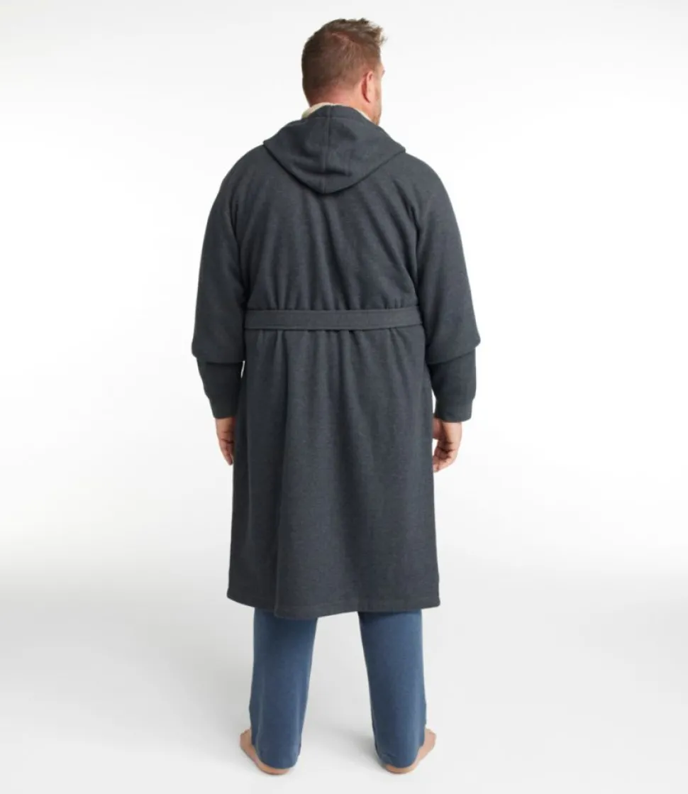 Clearance L.L.Bean "Men's Bonded Waffle Fleece Robe, Hooded"