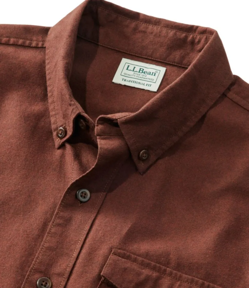 Discount L.L.Bean "Men's Brushed Jaspé Twill Shirt, Traditional Untucked Fit"