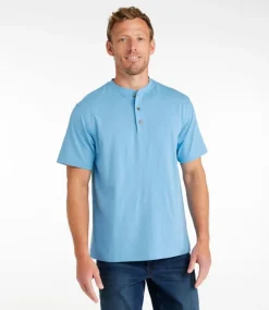 New L.L.Bean "Men's Carefree Unshrinkable Tee, Traditional Fit, Henley"