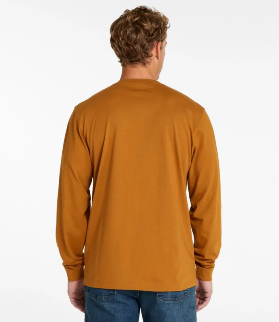 Sale L.L.Bean "Men's Carefree Unshrinkable Tee, Traditional Fit, Long-Sleeve"