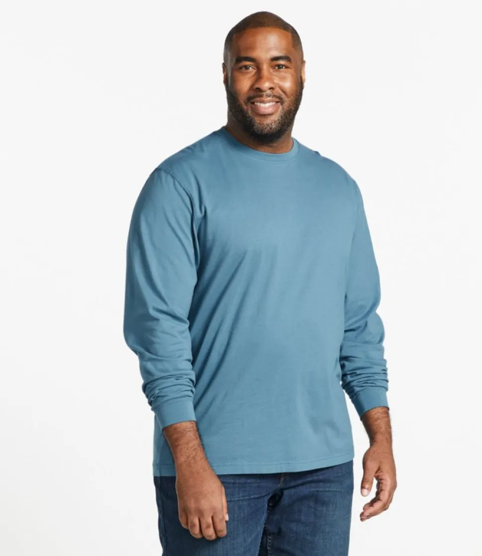 Sale L.L.Bean "Men's Carefree Unshrinkable Tee, Traditional Fit, Long-Sleeve"