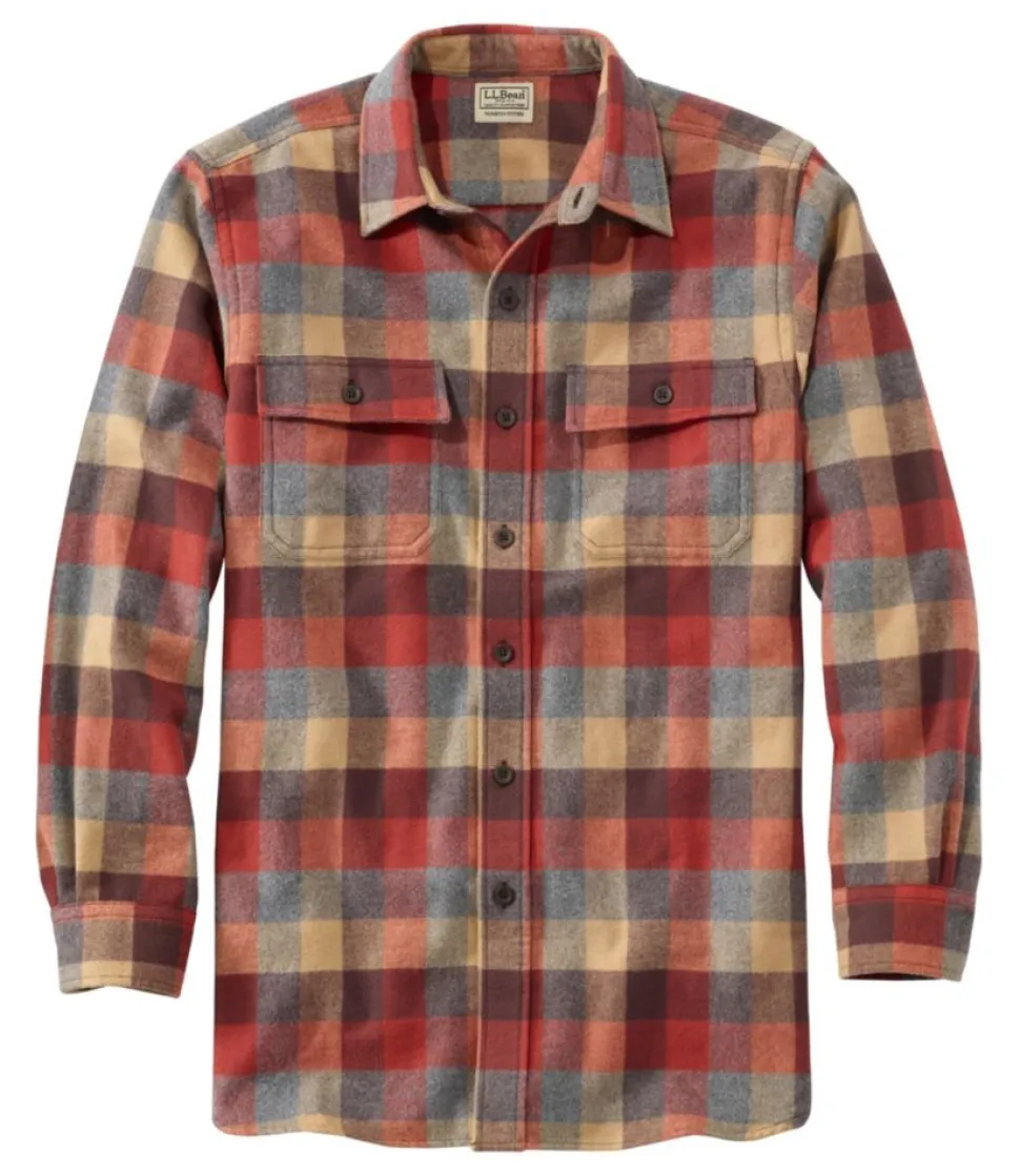 Online L.L.Bean "Men's Chamois Shirt, Slightly Fitted, Plaid"