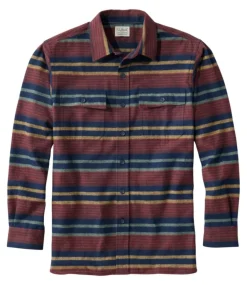 Hot L.L.Bean "Men's Chamois Shirt, Traditional Fit, Stripe" Navy