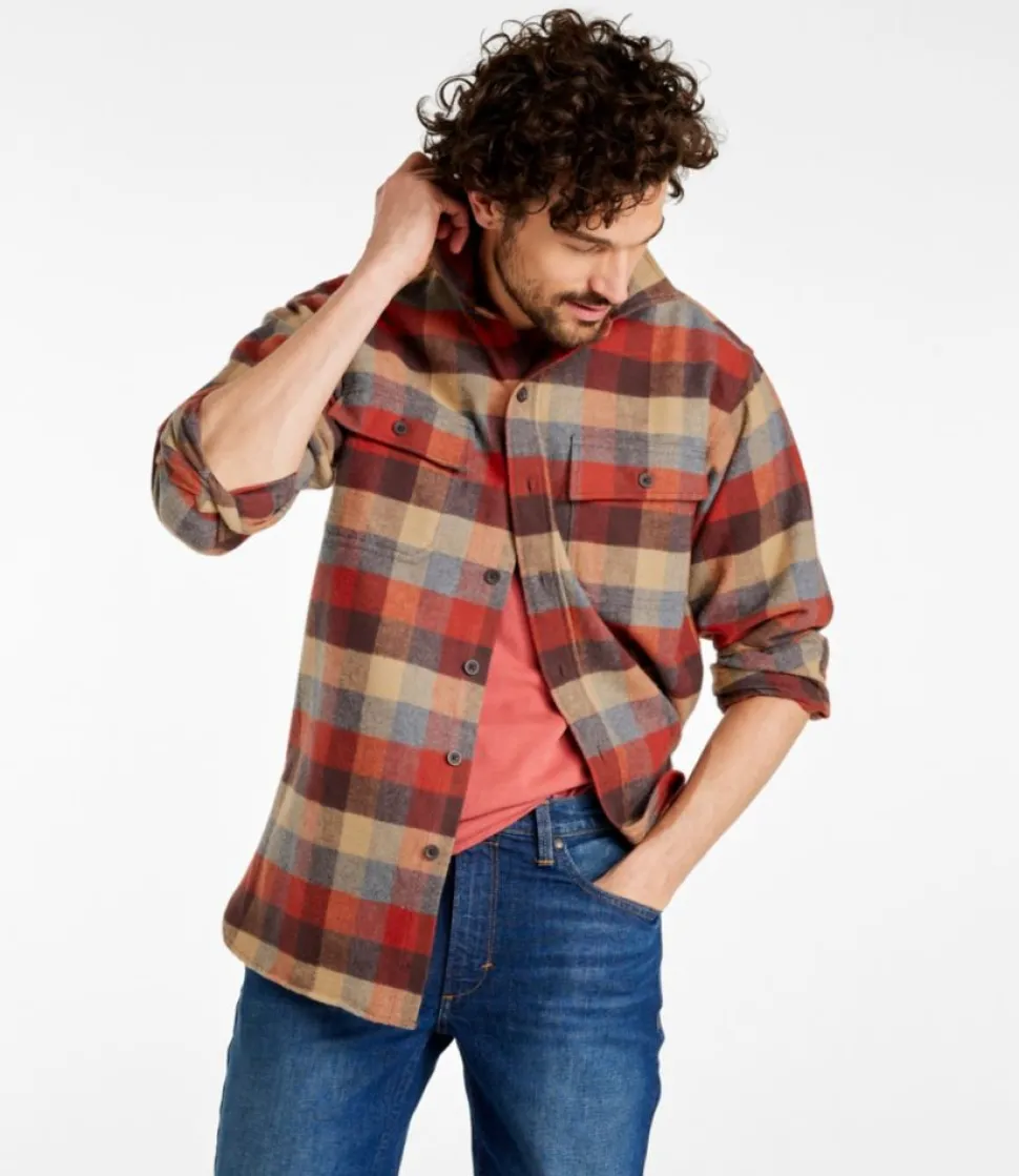 Outlet L.L.Bean "Men's Chamois Shirt, Traditional Fit, Plaid"