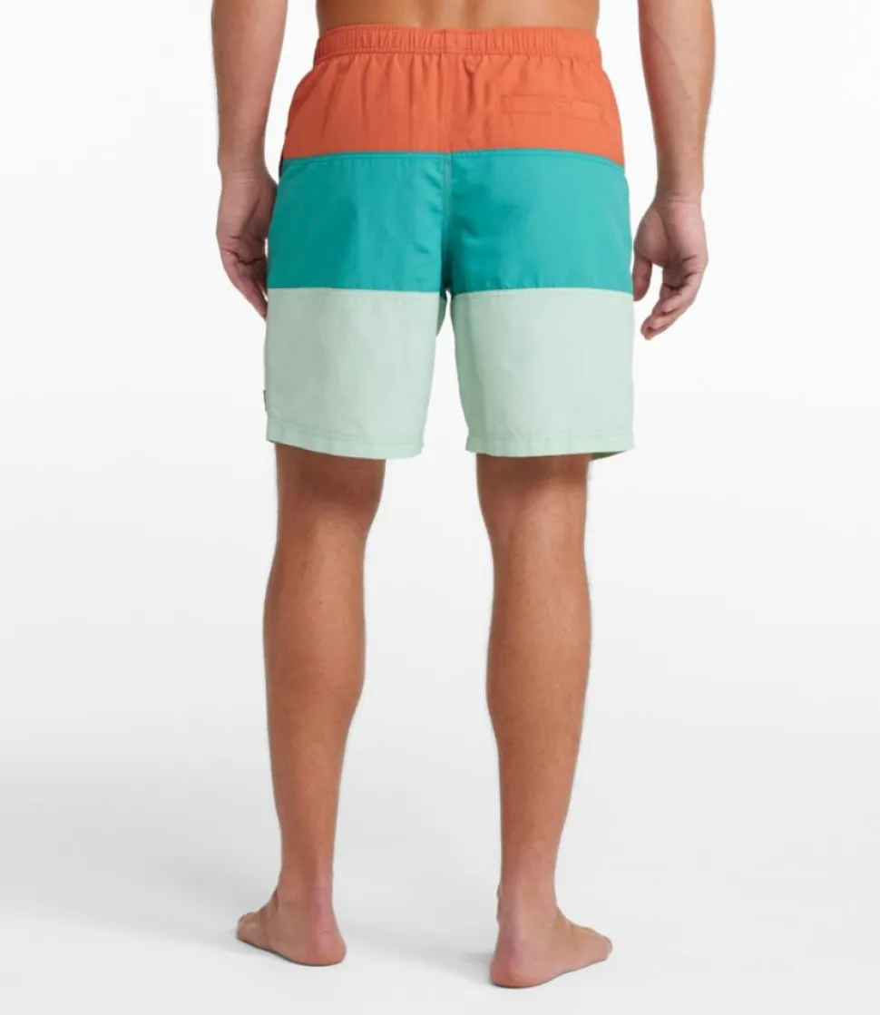 Outlet L.L.Bean "Men's Classic Supplex Sport Shorts, Colorblock, 8"" FadedSage/IronBlue/Navy