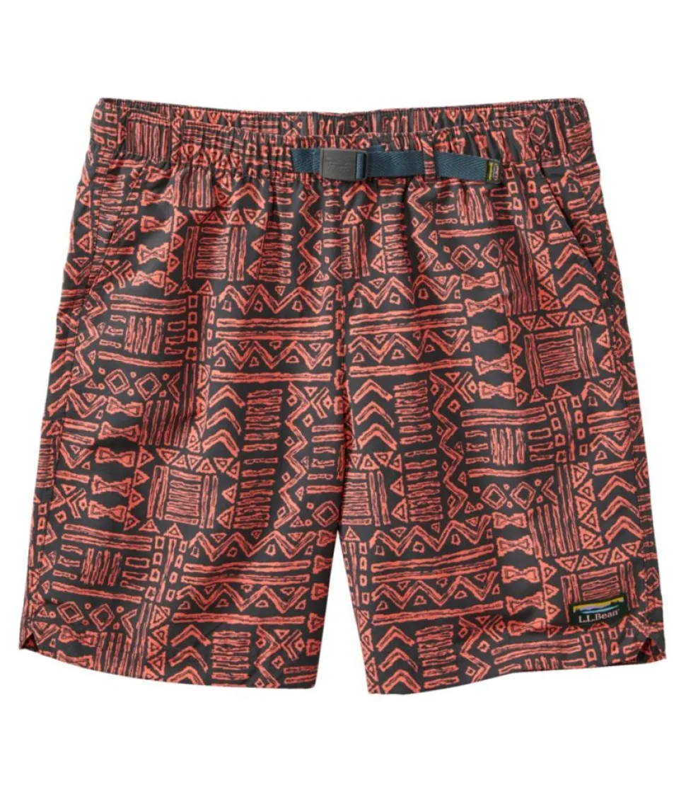 Fashion L.L.Bean "Men's Classic Supplex Sport Shorts, Belted, Print, 8"" EmberGeo