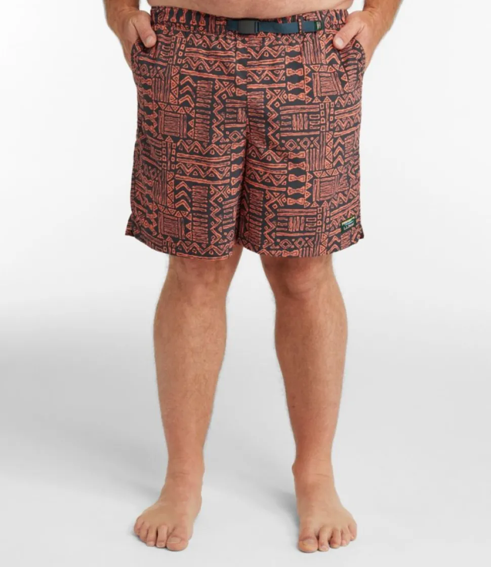 Fashion L.L.Bean "Men's Classic Supplex Sport Shorts, Belted, Print, 8"" EmberGeo