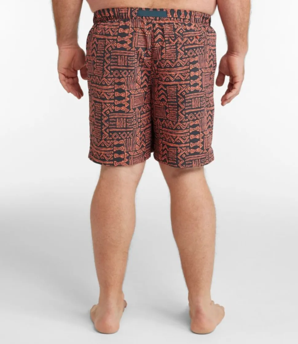 Fashion L.L.Bean "Men's Classic Supplex Sport Shorts, Belted, Print, 8"" EmberGeo