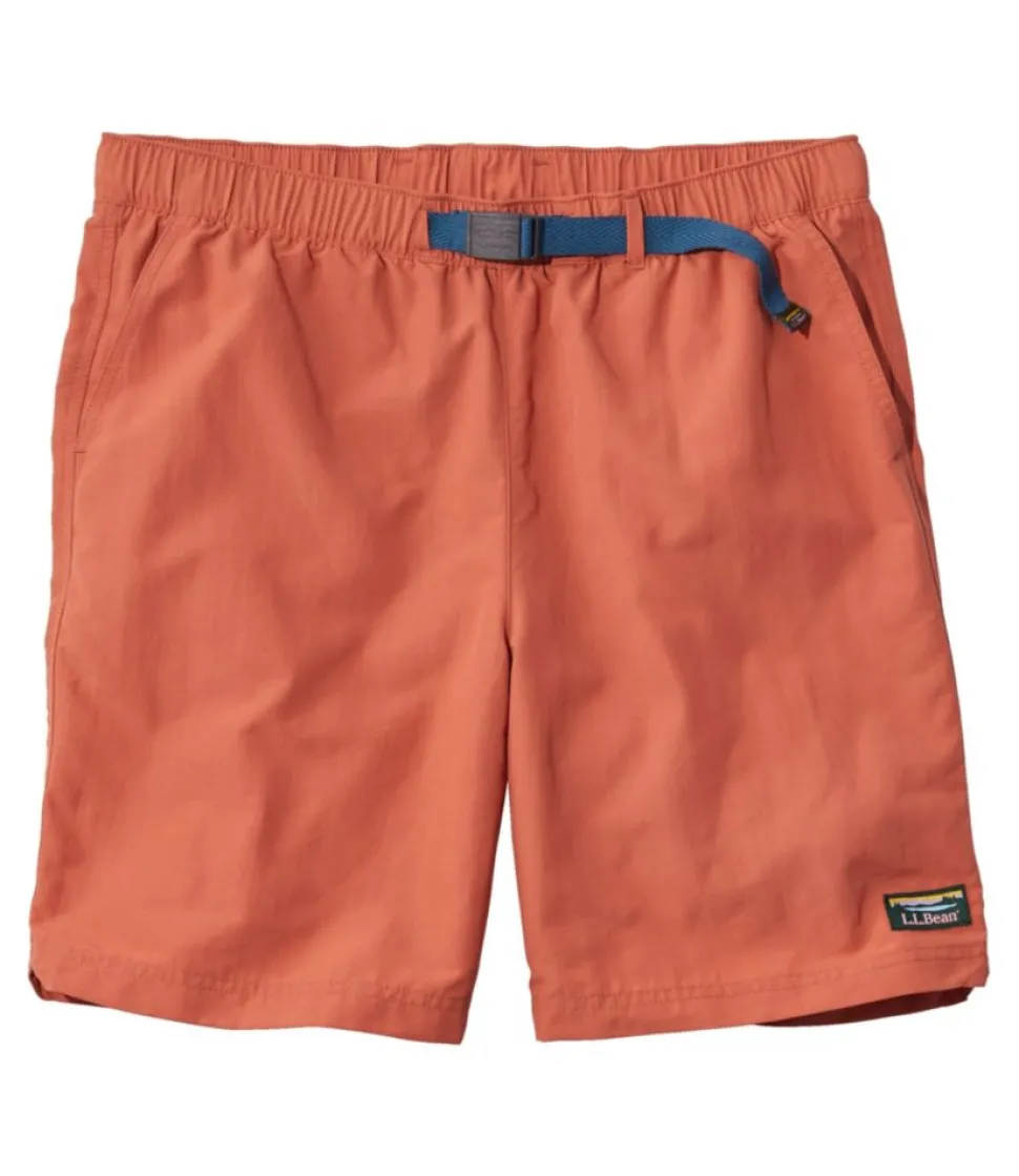 Fashion L.L.Bean "Men's Classic Supplex Sport Shorts, Belted, 8"" BrickOrange/IronBlue