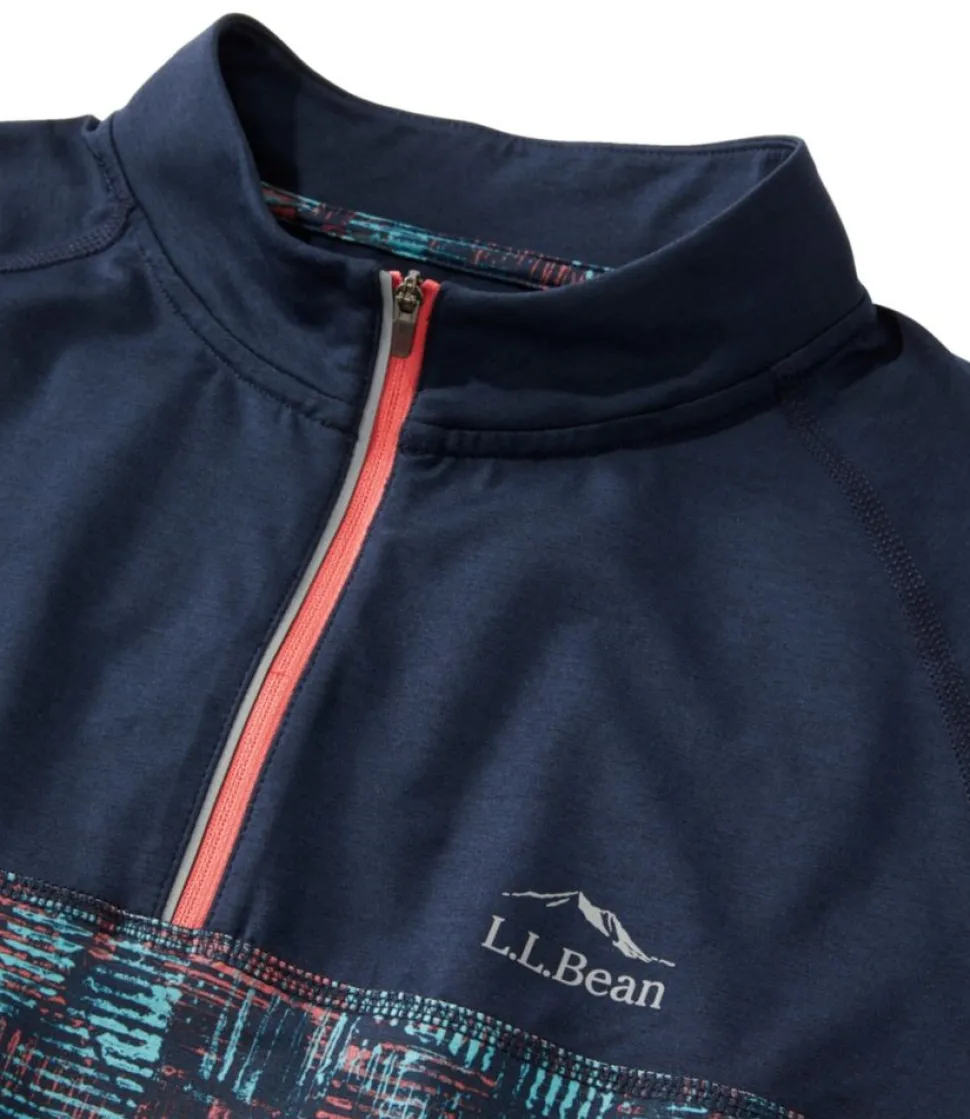 Outlet L.L.Bean "Men's Comfort Cycling Jersey, Long-Sleeve Print" ClassicNavyGeoPrint/ClassicNavy