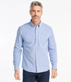 Discount L.L.Bean "Men's Comfort Stretch Oxford Shirt, Slightly Fitted Untucked Fit"