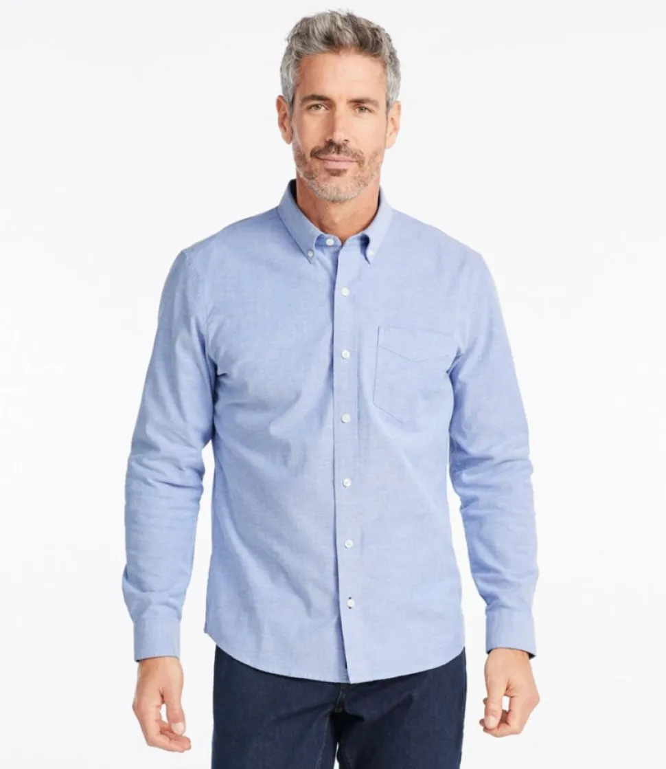 Discount L.L.Bean "Men's Comfort Stretch Oxford Shirt, Slightly Fitted Untucked Fit"