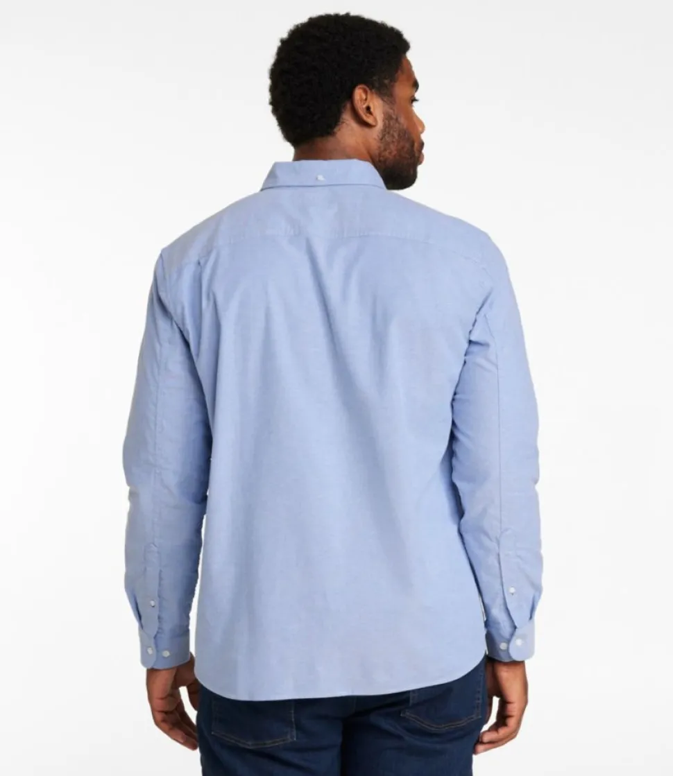 Discount L.L.Bean "Men's Comfort Stretch Oxford Shirt, Slightly Fitted Untucked Fit"
