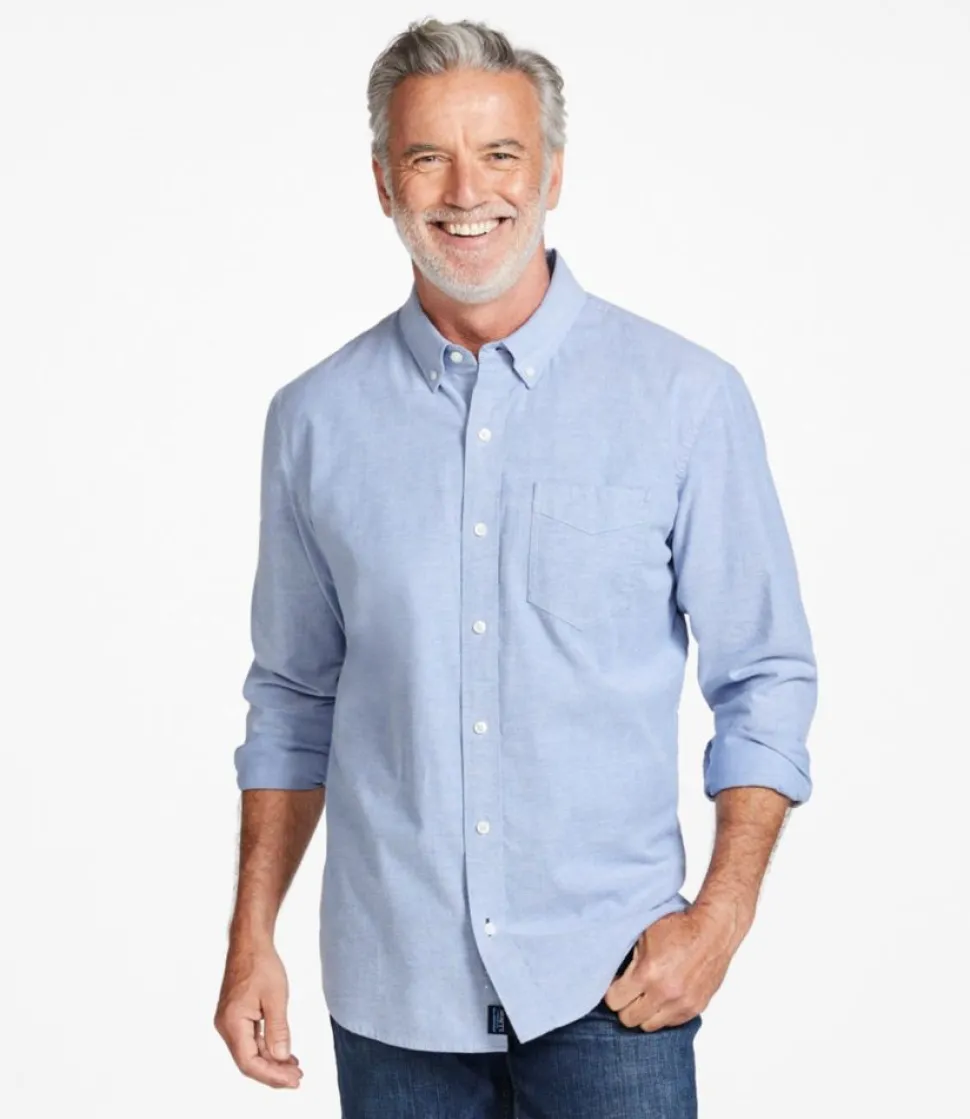 Outlet L.L.Bean "Men's Comfort Stretch Oxford Shirt, Traditional Untucked Fit"