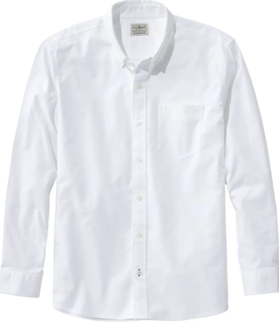 Outlet L.L.Bean "Men's Comfort Stretch Oxford Shirt, Traditional Untucked Fit"