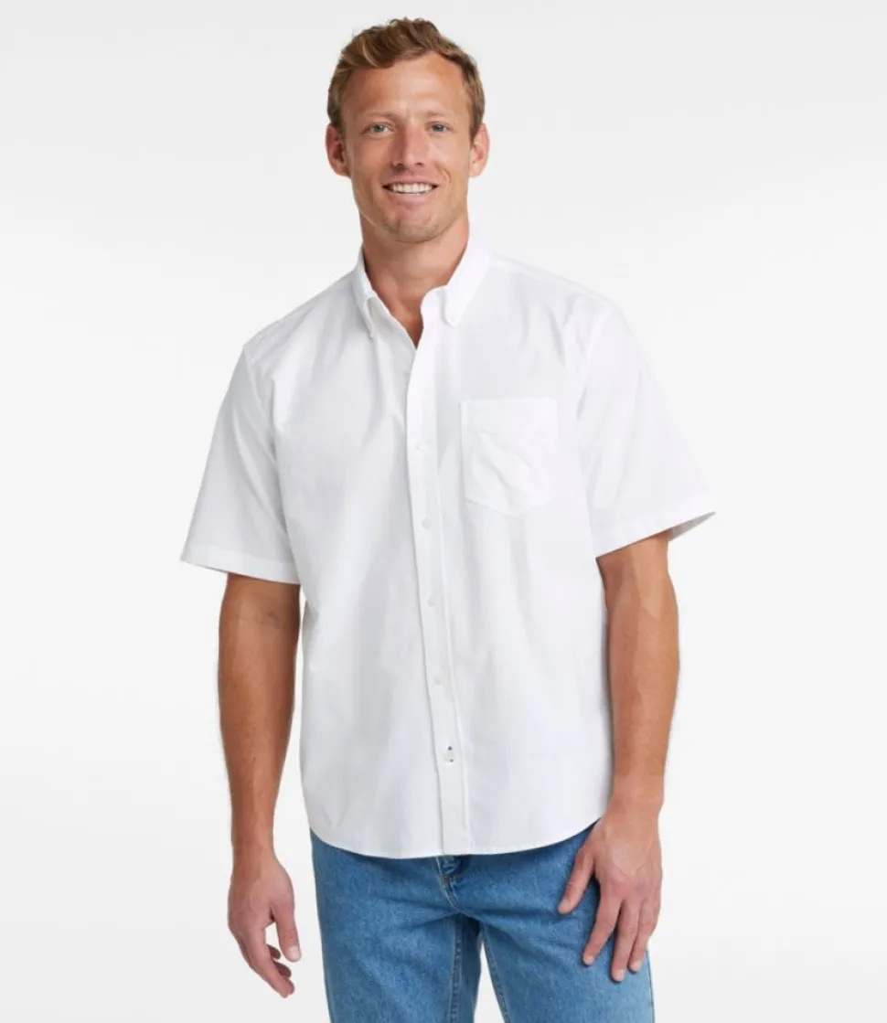 Online L.L.Bean "Men's Comfort Stretch Oxford, Traditional Untucked Fit, Short-Sleeve"