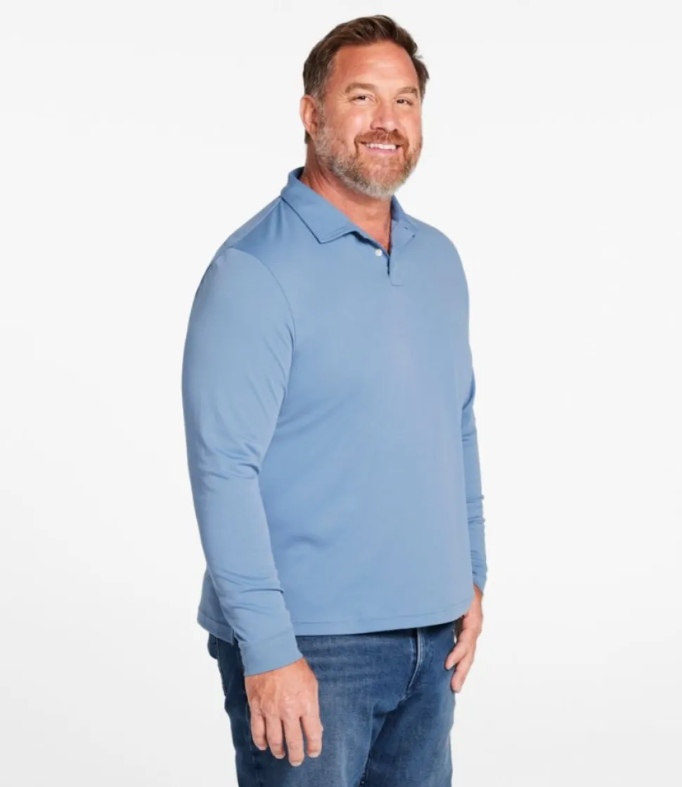 Shop L.L.Bean "Men's Comfort Stretch Performance Polo, Long-Sleeve, Slightly Fitted"