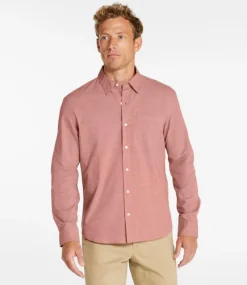 New L.L.Bean "Men's Comfort Stretch Performance Shirt, Long-Sleeve, Slightly Fitted Untucked Fit, Chambray"