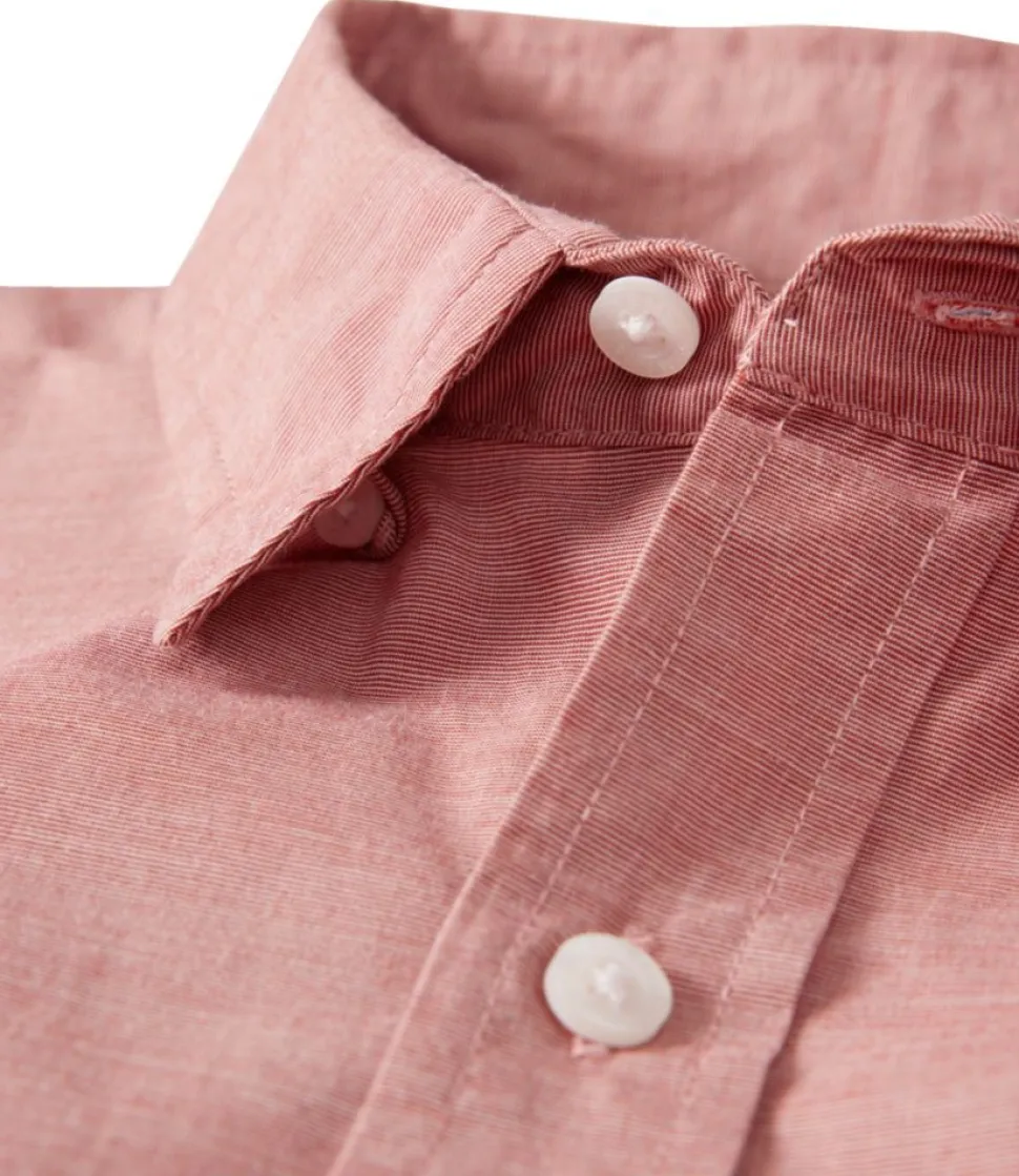 New L.L.Bean "Men's Comfort Stretch Performance Shirt, Long-Sleeve, Slightly Fitted Untucked Fit, Chambray"