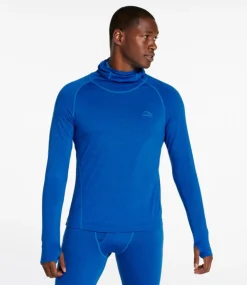 Clearance L.L.Bean "Men's Cresta Ultralight 150 Hoodie, Stripe" RegattaBlue/GlacierBlue