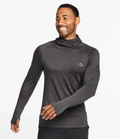 Cheap L.L.Bean "Men's Cresta Wool Ultralight 150 Base Layer, Hoodie" AlloyGray