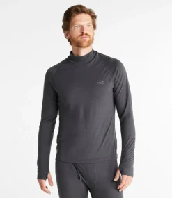 Fashion L.L.Bean "Men's Cresta Wool Ultralight 150 Turtleneck" AlloyGray