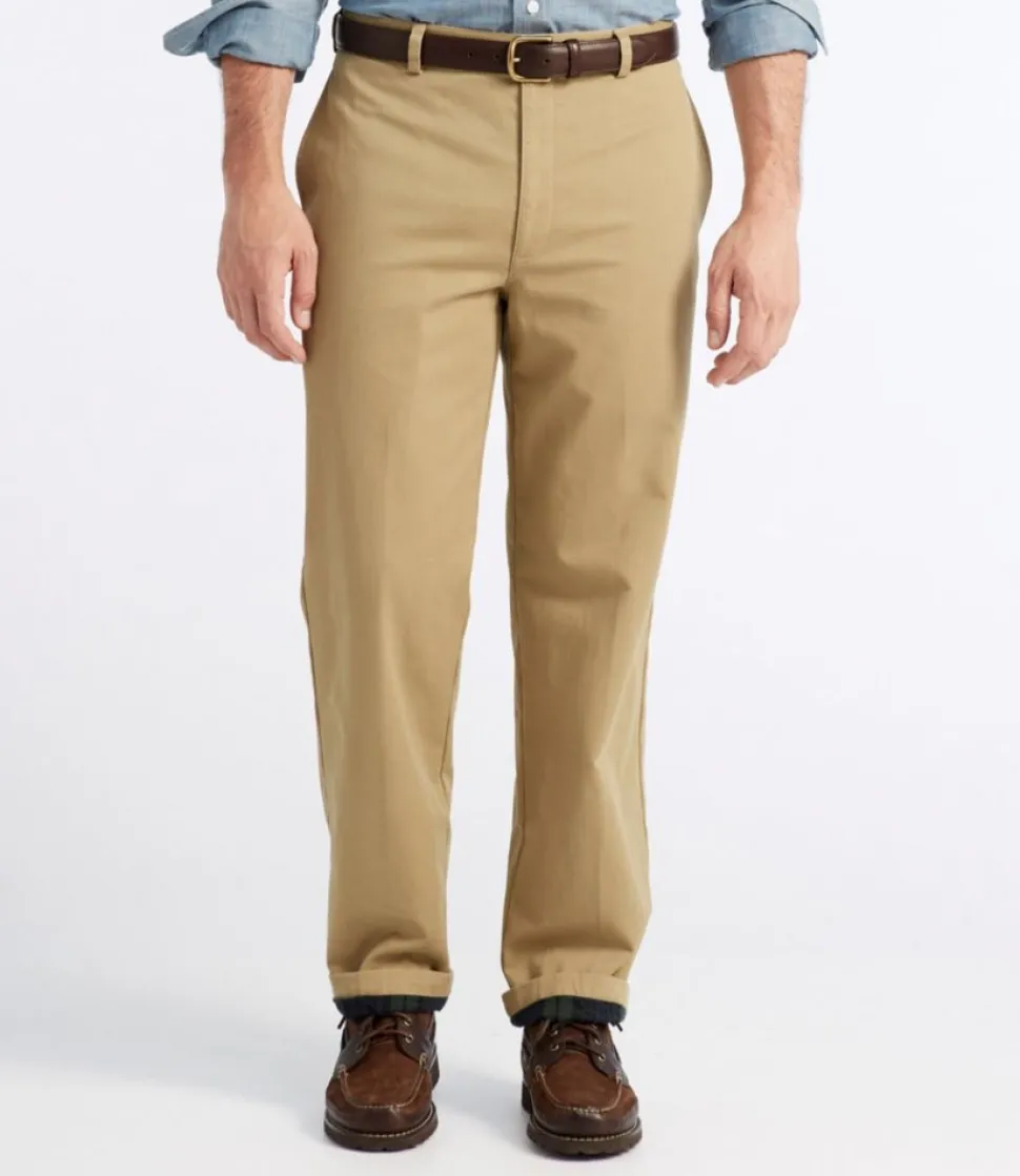 Store L.L.Bean "Men's Double L® Chinos, Natural Fit, Plain Front, Flannel-Lined"